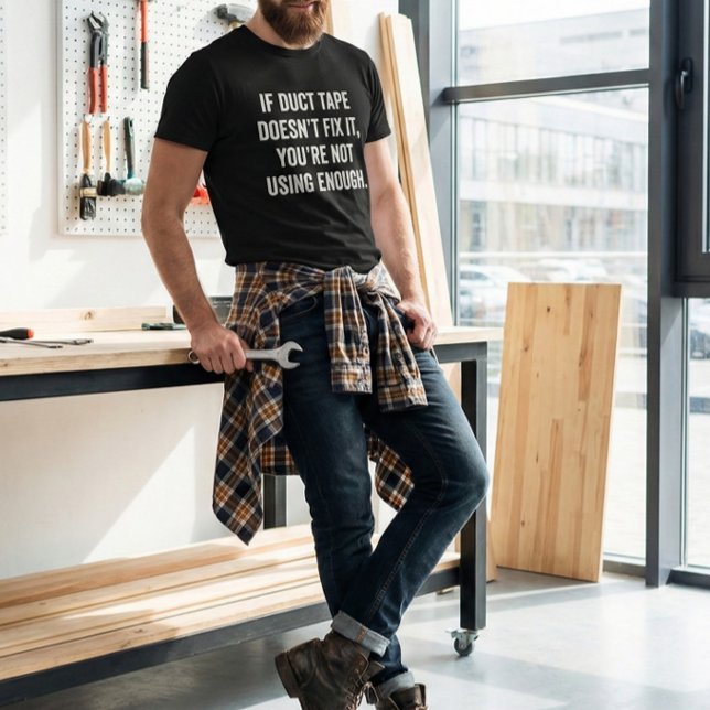 Camiseta Divertido papá citó la grabación del ducto para ar (Subido por el creador)