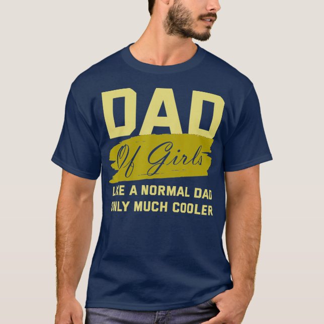 Camiseta Divertido Papá De Los Chicas Padre Cooler Hijas Am (Anverso)