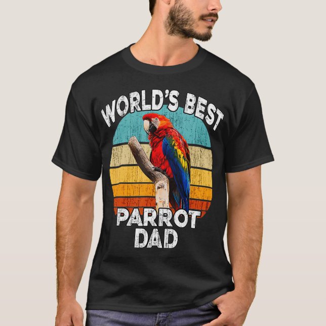 Camiseta Divertido papa loro - Mejor papa loro del mundo - (Anverso)