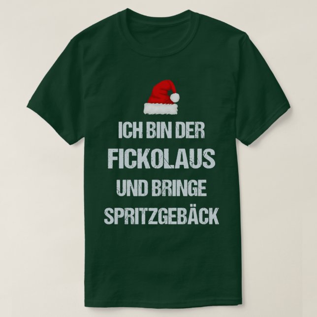 Camiseta Divertido Papá Noel Diciendo Divertidos Navidades  (Diseño del anverso)