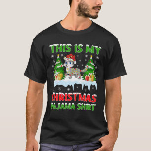 Camiseta Divertido Papá Noel Este Es Mi Navidad Lobo Pajama