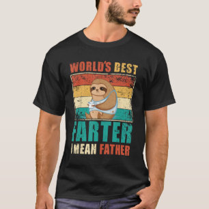 Camiseta Divertido papá Sloth diciendo los mejores cuatro d