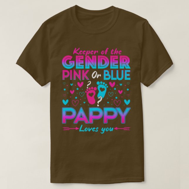 Camiseta Divertido Papel Rosa O Azul Te Ama La Revelación D (Diseño del anverso)