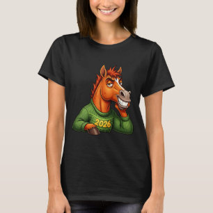 Camiseta Divertido para la fiesta lunar del caballo Cartoon