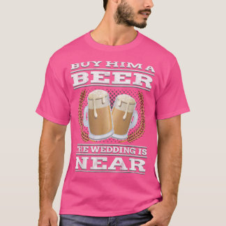Camiseta Divertido partido de solterosCompra una cerveza bo