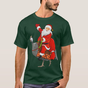 Camiseta Divertido partido familiar en Santa Riding Guinea 