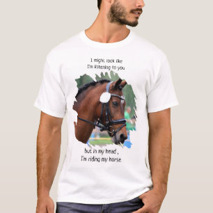 Camiseta Divertido paseo a caballo - Caballo de fotos ecues