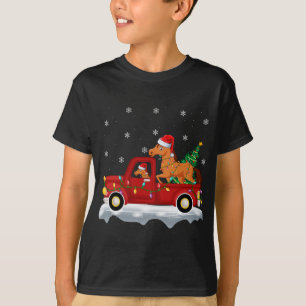 Camiseta Divertido paseo en caballo árbol de Navidad camion