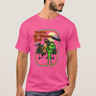 Camiseta Divertido pastor alemán Alien, elegido un ovni