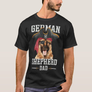 Camiseta Divertido pastor alemán de pastor papá negro alemá