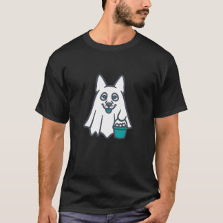 Camiseta Divertido Pastor Alemán Halloween Fantasma Truco R