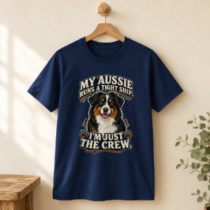 Camiseta Divertido Pastor Australiano Mi Aussie Corre