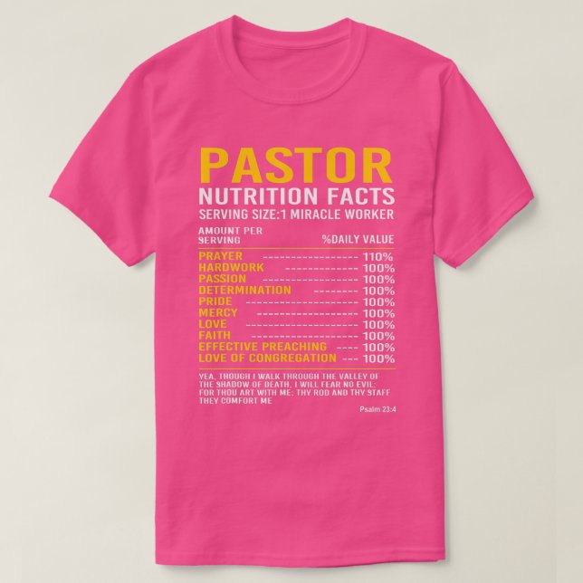 Camiseta Divertido pastor pastor de clérigos nutricionales (Diseño del anverso)