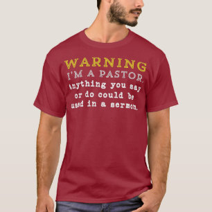 Camiseta Divertido pastor sermón Ministro regalo cristiano