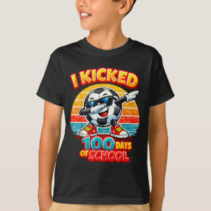 Camiseta Divertido pateé 100 días de fútbol escolar 100º dí