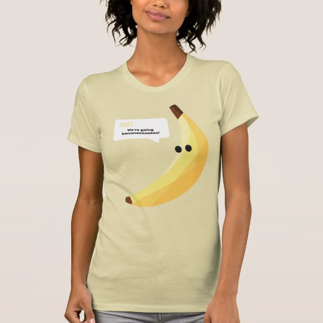 Camiseta Divertido patrón de fiesta con chistes de plátano  (Anverso)