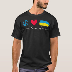 Camiseta Divertido Paz Amor Ucrania Bandera Ucraniana Amant