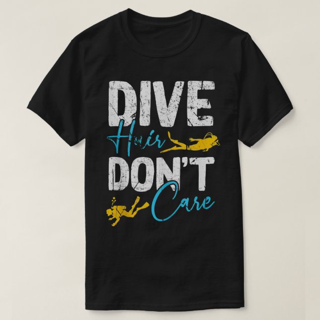 Camiseta Divertido pelo de buceo no es problema de buceo de (Diseño del anverso)