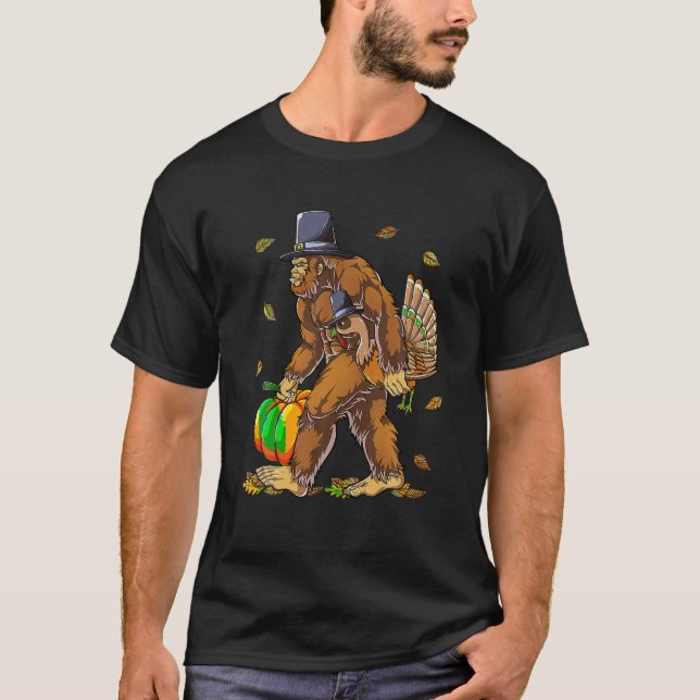 Camiseta Divertido peregrino a pie de página, calabaza turc (Anverso)