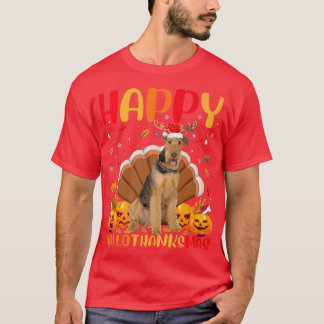 Camiseta Divertido perro amante Feliz Airedale Terrier Hola