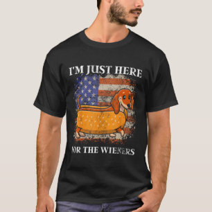 Camiseta Divertido perro caliente de Dachshund estoy aquí p