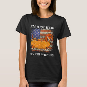Camiseta Divertido perro caliente de Dachshund estoy aquí p