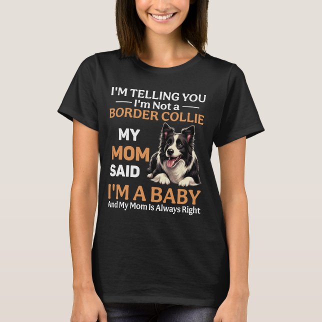 Camiseta Divertido perro collie de borde (Anverso)