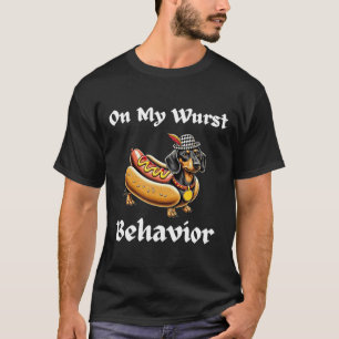 Camiseta Divertido Perro Dachshund En Mi Comportamiento De 