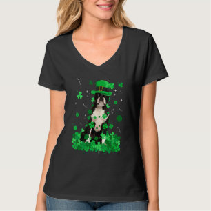 Camiseta Divertido perro de Boston Terrier Día St Patrick S
