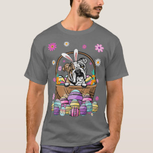 Camiseta Divertido perro de Bulldog inglés conejito amante