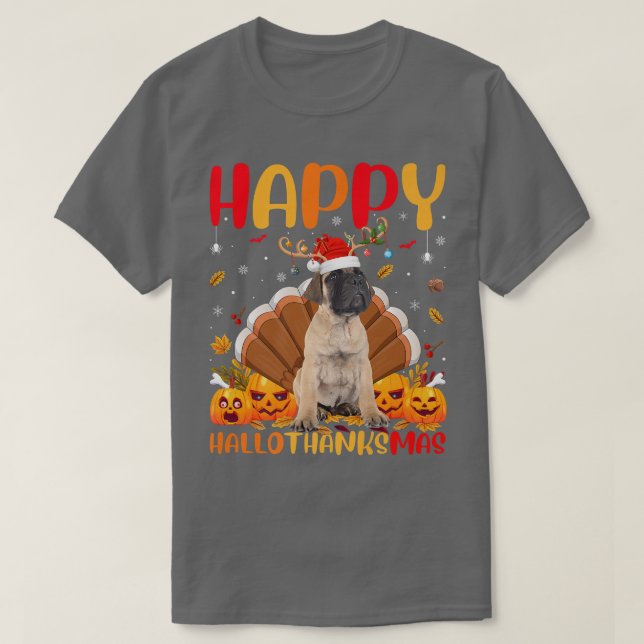 Camiseta Divertido perro de Bullmastiff Lover Feliz Bullmas (Diseño del anverso)