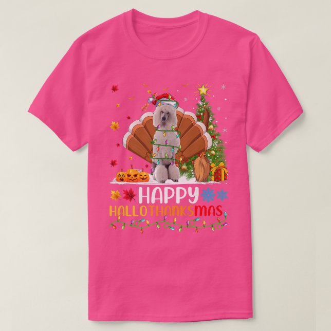 Camiseta Divertido perro de caniche feliz estándar HelloMas (Diseño del anverso)