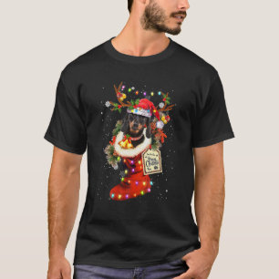 Camiseta Divertido perro de Dachshund en Navidades se burla