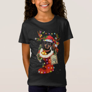 Camiseta Divertido perro de Dachshund en Navidades se burla