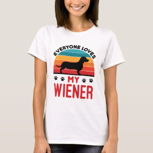 Camiseta Divertido perro de Dachshund Todos aman a mi vieje