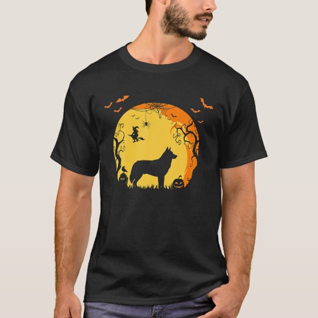 Camiseta Divertido perro de Halloween Inglés Siberian Husky (Anverso)