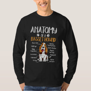 Camiseta Divertido perro de la anatomía de Basset