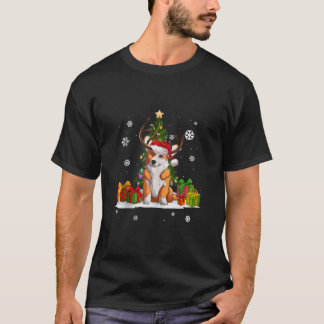 Camiseta Divertido perro de Reinder Lover Santa hat Navidad