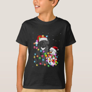 Camiseta Divertido perro de Terranova Navidades Snowman L