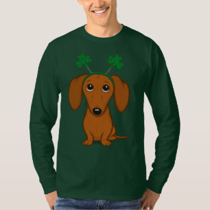Camiseta Divertido perro del Día de San Patricio Dachshund 