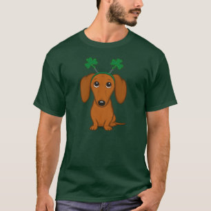 Camiseta Divertido perro del Día de San Patricio Dachshund 