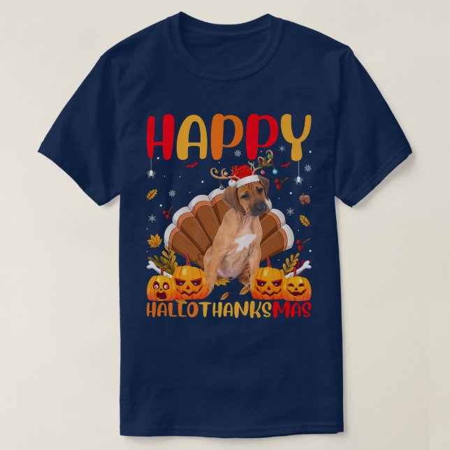 Camiseta Divertido Perro Enamorado Feliz Ridgeback Rhodesia (Diseño del anverso)