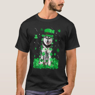 Camiseta Divertido perro Husky siberiano St Patrick S Day S