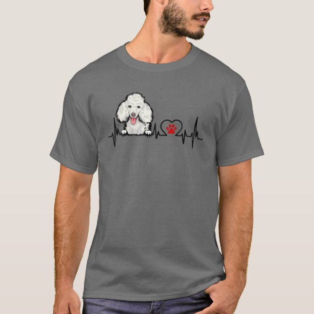 Camiseta Divertido perro latido de Poodle (Anverso)