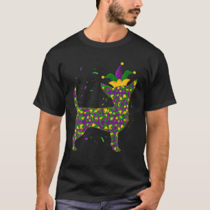 Camiseta Divertido perro mardi gras, un cachorro chihuahua