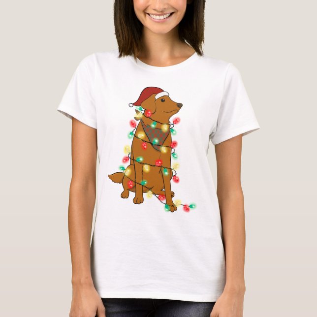 Camiseta Divertido perro Navidad burdo (Anverso)