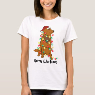 Camiseta Divertido perro Navidad de Merry Woofmas