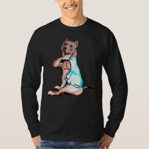 Camiseta Divertido Perro Pitbull Que Amo A Mamá También