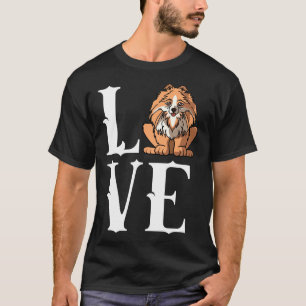 Camiseta Divertido Perro Pomeraniano Mamá Papá Ama R