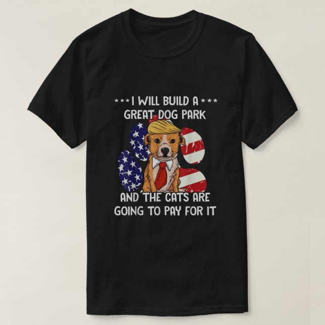 Camiseta Divertido perro Trump (Diseño del anverso)